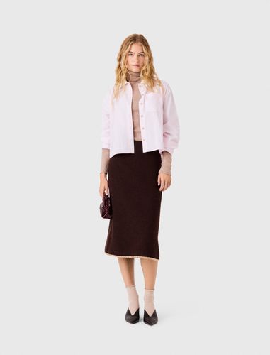 Jupe Midi En Tweed Et Galon Chaîne - Taille 34 - Maje - Modalova