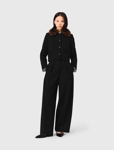 Veste Courte À Col Amovible - Taille 34 - Maje - Modalova