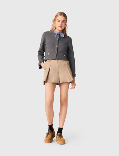 Cardigan Avec Col Rayé Amovible - Gris - Taille 1 - Maje - Modalova