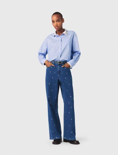 Jean Large À Strass - Taille 34 - Maje - Modalova