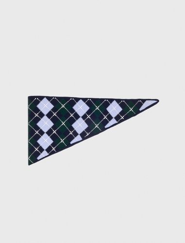 Foulard Triangle Argyle En Laine - Maje - Modalova