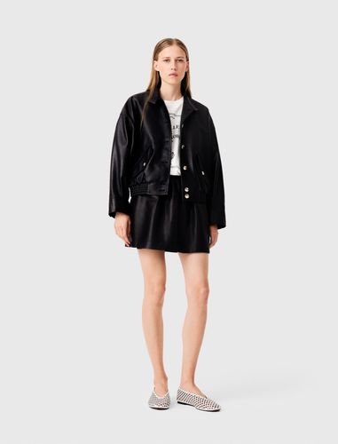 Jupe Courte En Cuir - Taille 34 - Maje - Modalova