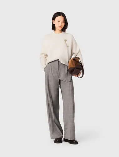 Pantalon De Tailleur À Carreaux - Taille 38 - Maje - Modalova