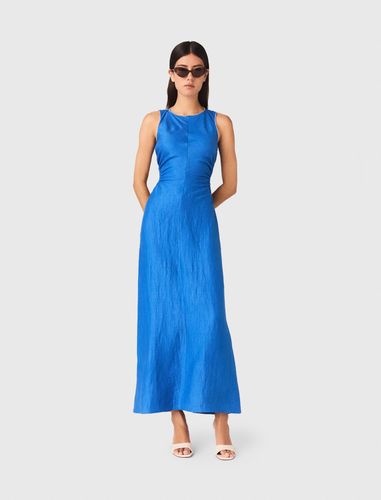 Robe Midi Dos Nu En Lin Mélangé - Taille 34 - Maje - Modalova