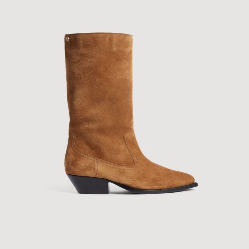 Bottes en suède - Sandro Paris - Modalova