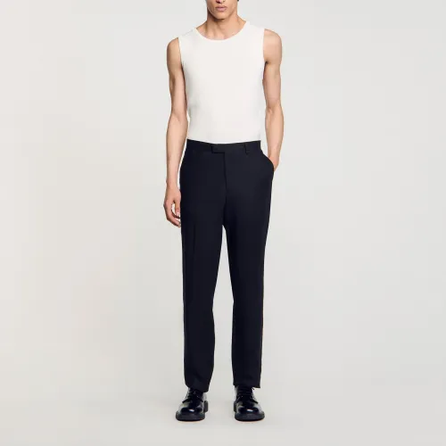 Pantalon de costume en laine - Sandro Paris - Modalova