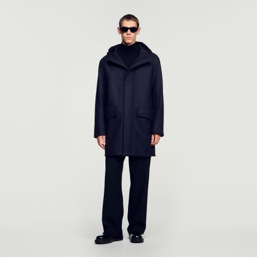 Parka en laine et cachemire - Sandro Paris - Modalova