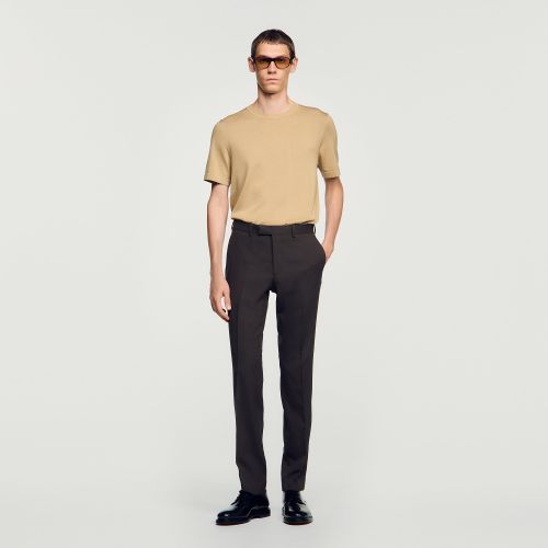 Pantalon de costume en laine - Sandro Paris - Modalova