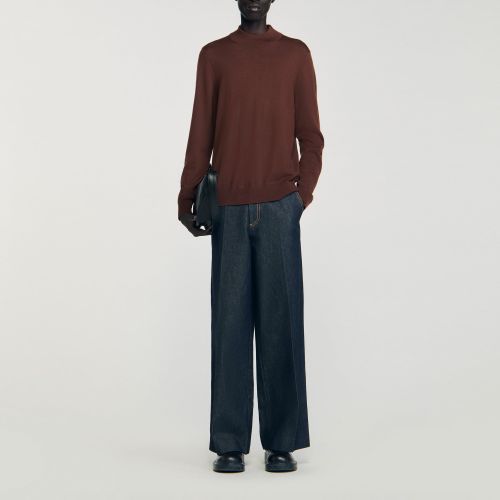 Pull en laine à col cheminée - Sandro Paris - Modalova