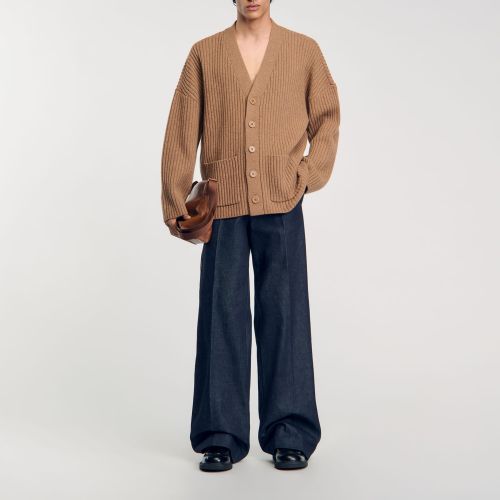 Cardigan oversize à côtes - Sandro Paris - Modalova