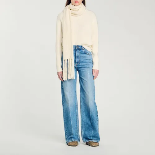 Pull en maille col écharpe - Sandro Paris - Modalova