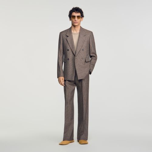 Veste de costume en laine - Sandro Paris - Modalova