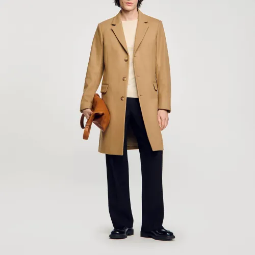 Manteau en drap de laine - Sandro Paris - Modalova