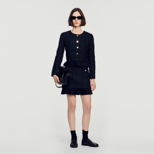 Veste en tweed 2 en 1 - Sandro Paris - Modalova