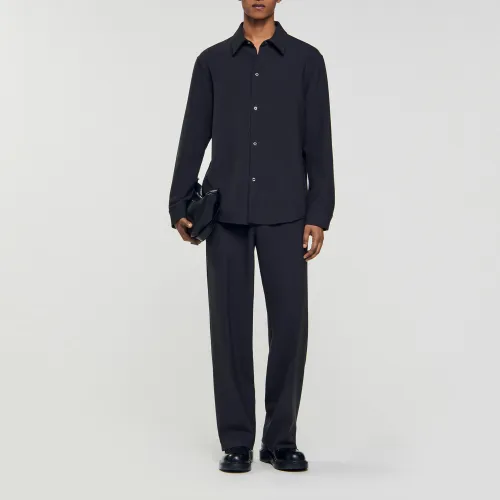 Chemise en jersey à manches longues - Sandro Paris - Modalova