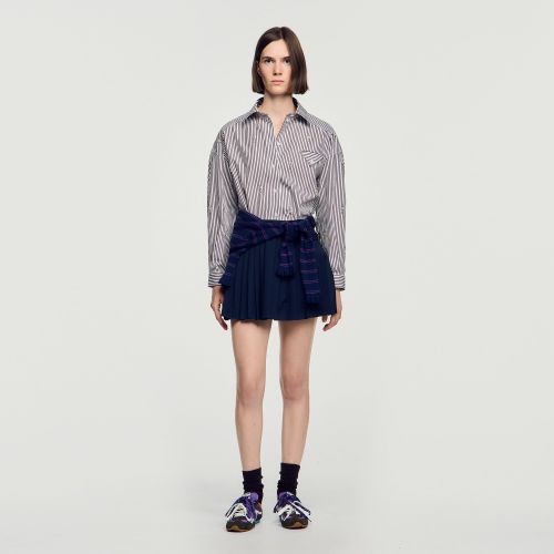 Jupe short à plis - Sandro Paris - Modalova