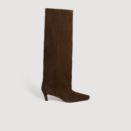 Bottes hautes en suède - Sandro Paris - Modalova