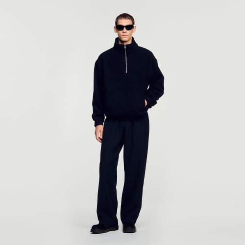 Sweatshirt à col montant zippé - Sandro Paris - Modalova