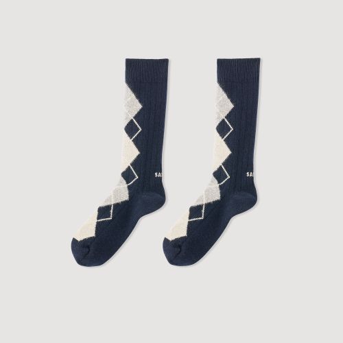 Chaussettes à losanges strassées - Sandro Paris - Modalova
