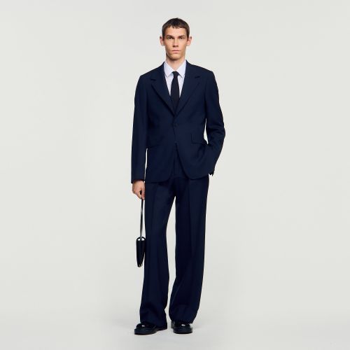 Veste de costume en laine - Sandro Paris - Modalova