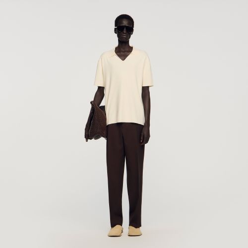 Polo en maille stretch - Sandro Paris - Modalova
