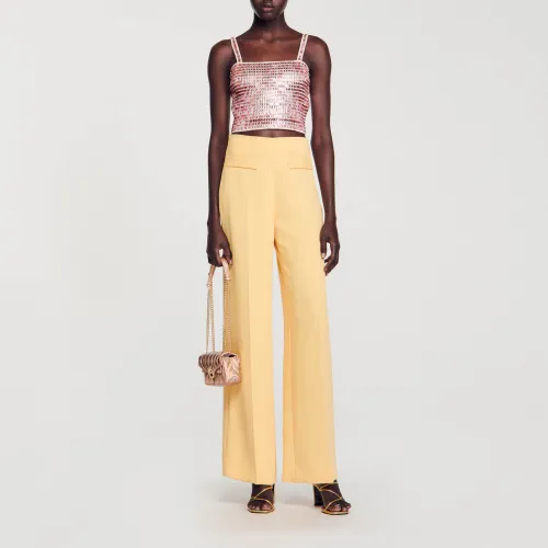 Pantalon de costume à pinces - Sandro Paris - Modalova