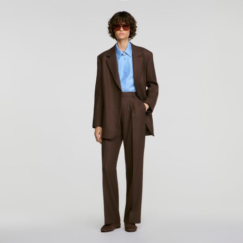 Pantalon de tailleur à strass - Sandro Paris - Modalova