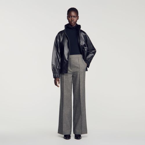 Pantalon de costume en laine - Sandro Paris - Modalova