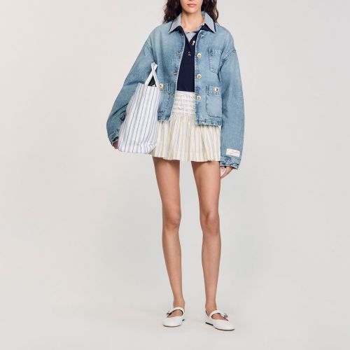 Blouson en jean - Sandro Paris - Modalova
