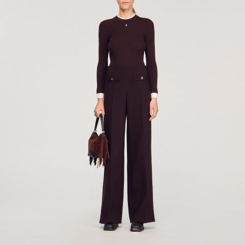 Pantalon évasé - Sandro Paris - Modalova