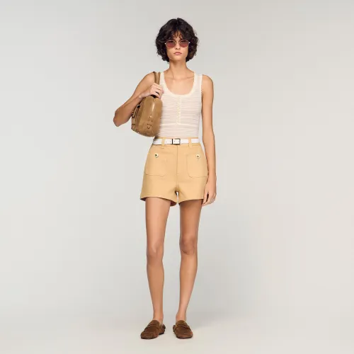 Short en jean - Sandro Paris - Modalova