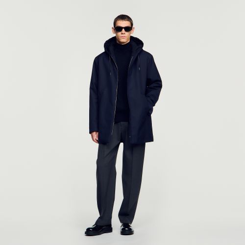 Parka avec capuche et poches - Sandro Paris - Modalova