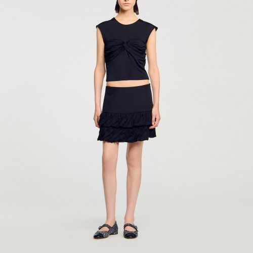 T-shirt drapé - Sandro Paris - Modalova