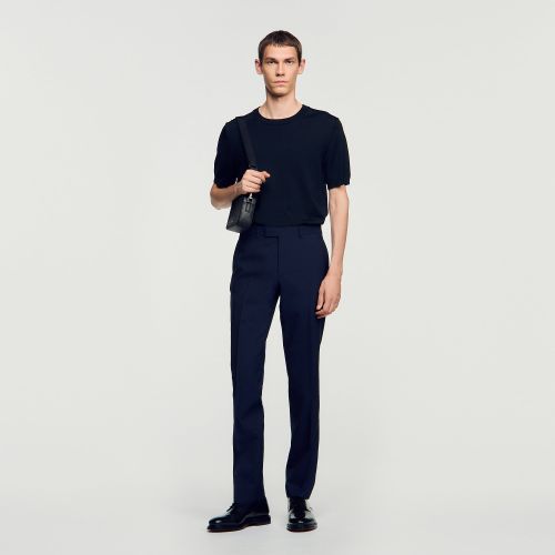 Pantalon de costume en laine - Sandro Paris - Modalova