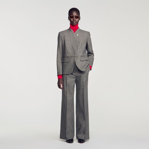 Veste de costume en laine - Sandro Paris - Modalova