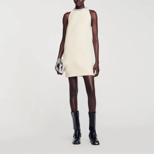 Robe à col bijoux - Sandro Paris - Modalova