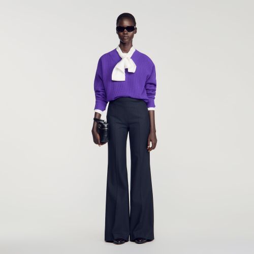 Pantalon de costume en laine - Sandro Paris - Modalova