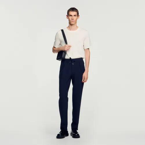 Pantalon droit élastiqué - Sandro Paris - Modalova