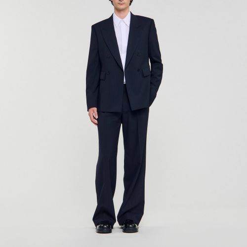 Veste de costume croisée - Sandro Paris - Modalova