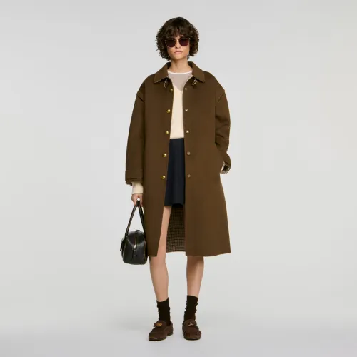 Manteau en laine double face - Sandro Paris - Modalova