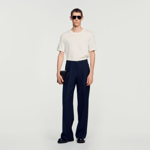 Pantalon de costume en laine - Sandro Paris - Modalova