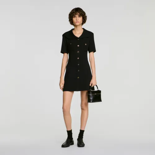 Robe courte à col marin - Sandro Paris - Modalova