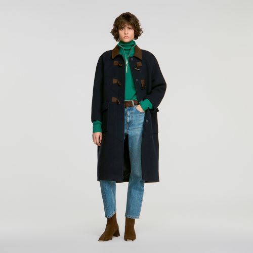 Duffel-coat en laine double-face - Sandro Paris - Modalova