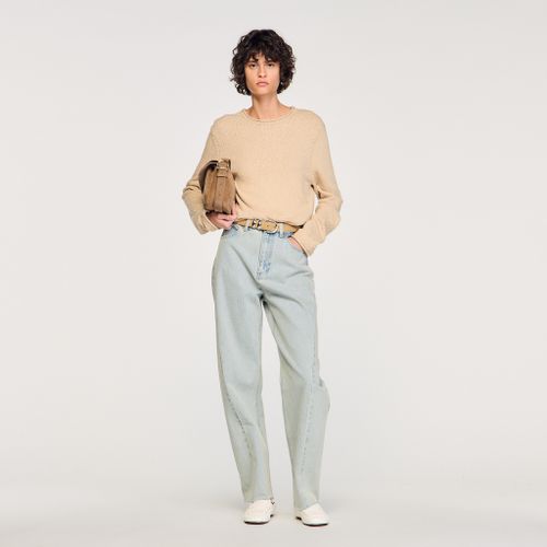 Pull en coton effet bouclette - Sandro Paris - Modalova