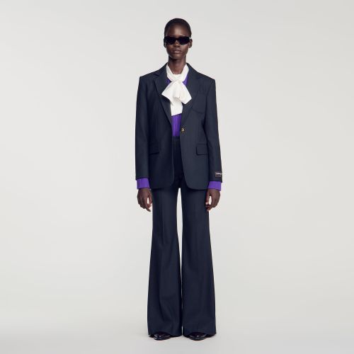 Veste de costume en laine - Sandro Paris - Modalova