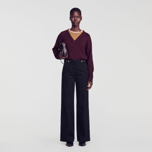 Jean large taille haute - Sandro Paris - Modalova
