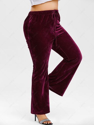 Pantalon Bootcut de Grande Taille en Velours à Cordon - ZAFUL - Modalova