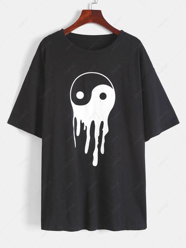 T-shirt à Imprimé Yin et Yang à Col Rond - ZAFUL - Modalova