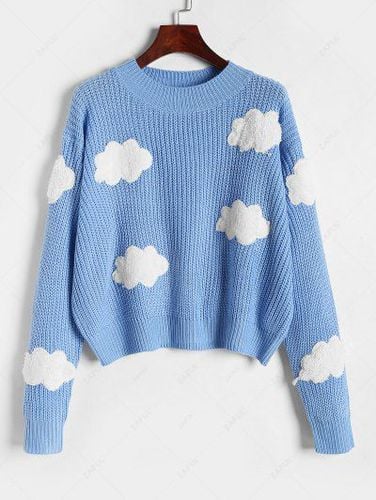 Fluffy Cloud Drop Shoulder Sweater - Zaful - Modalova