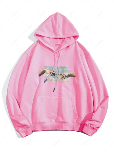 Sweat Capuche Vintage Graphique avec Poche en Avant Xl - Zaful FR - Modalova